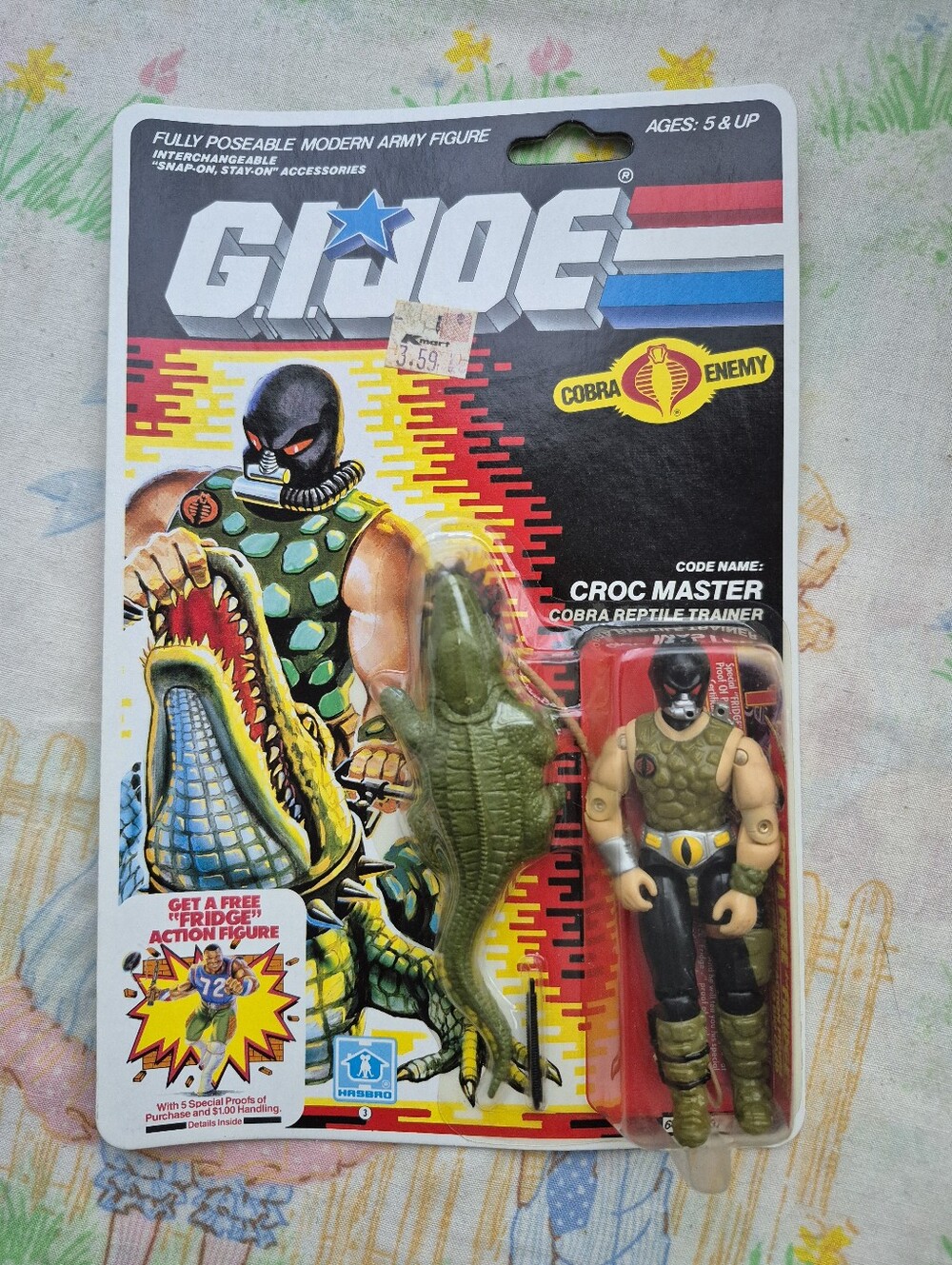 🌙G.I.Joe Croc Master Action Figure🪖🐊 Vintage '86